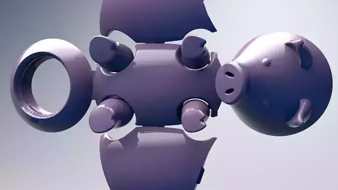 Piggy Bank Foldable 3D print