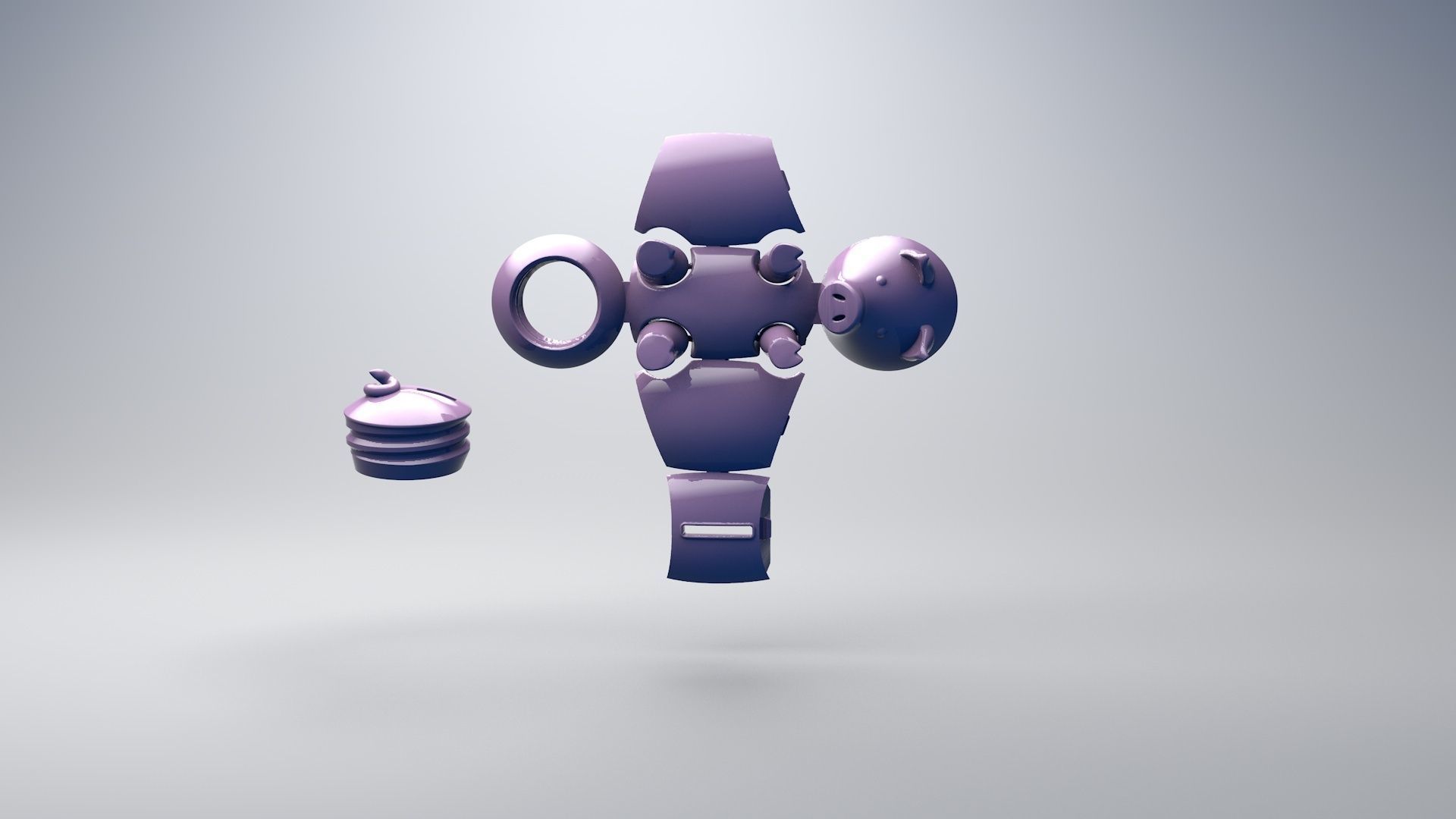 Piggy Bank Foldable 3D print 3D print model_5