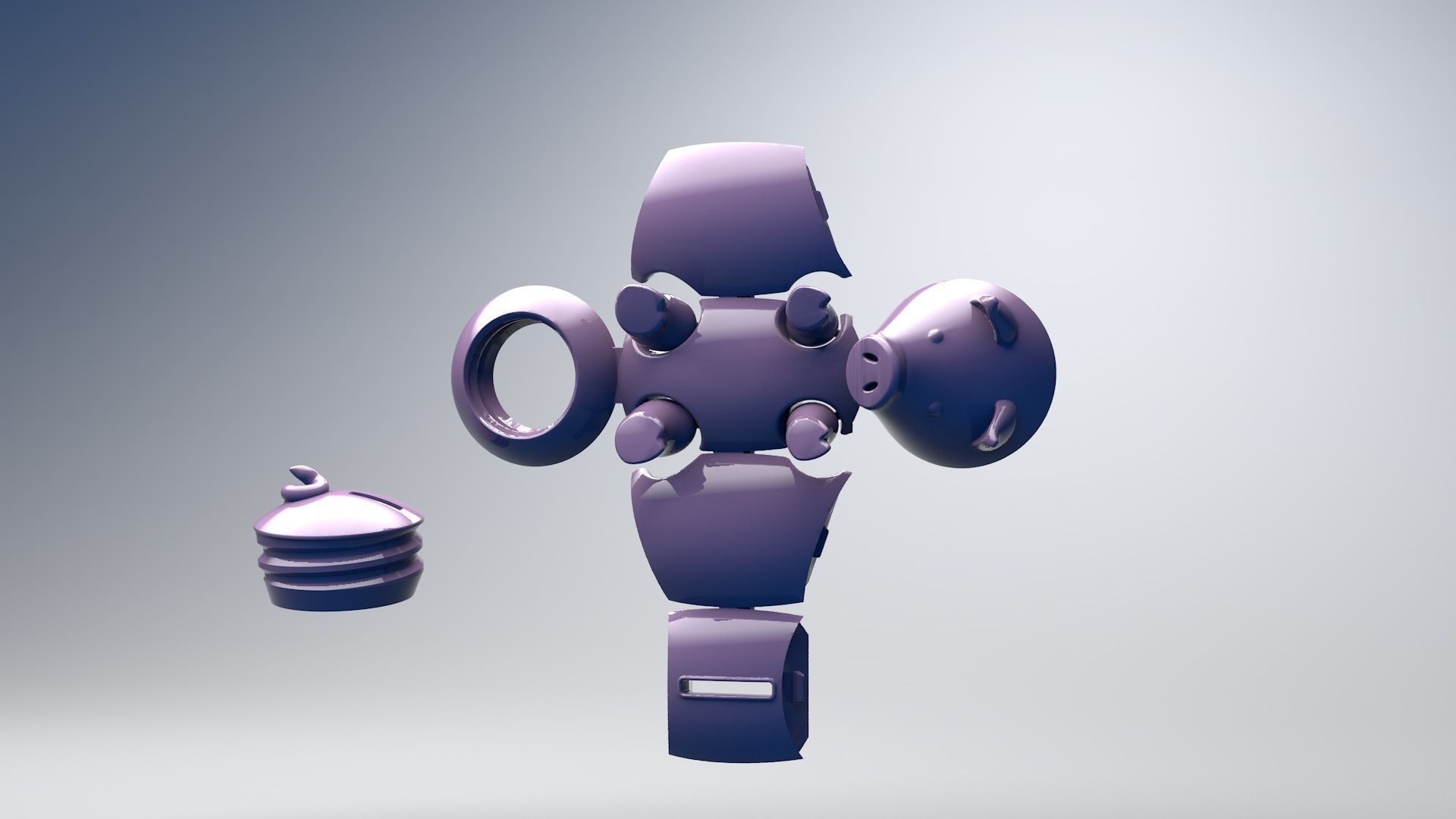 Piggy Bank Foldable 3D print 3D print model_3