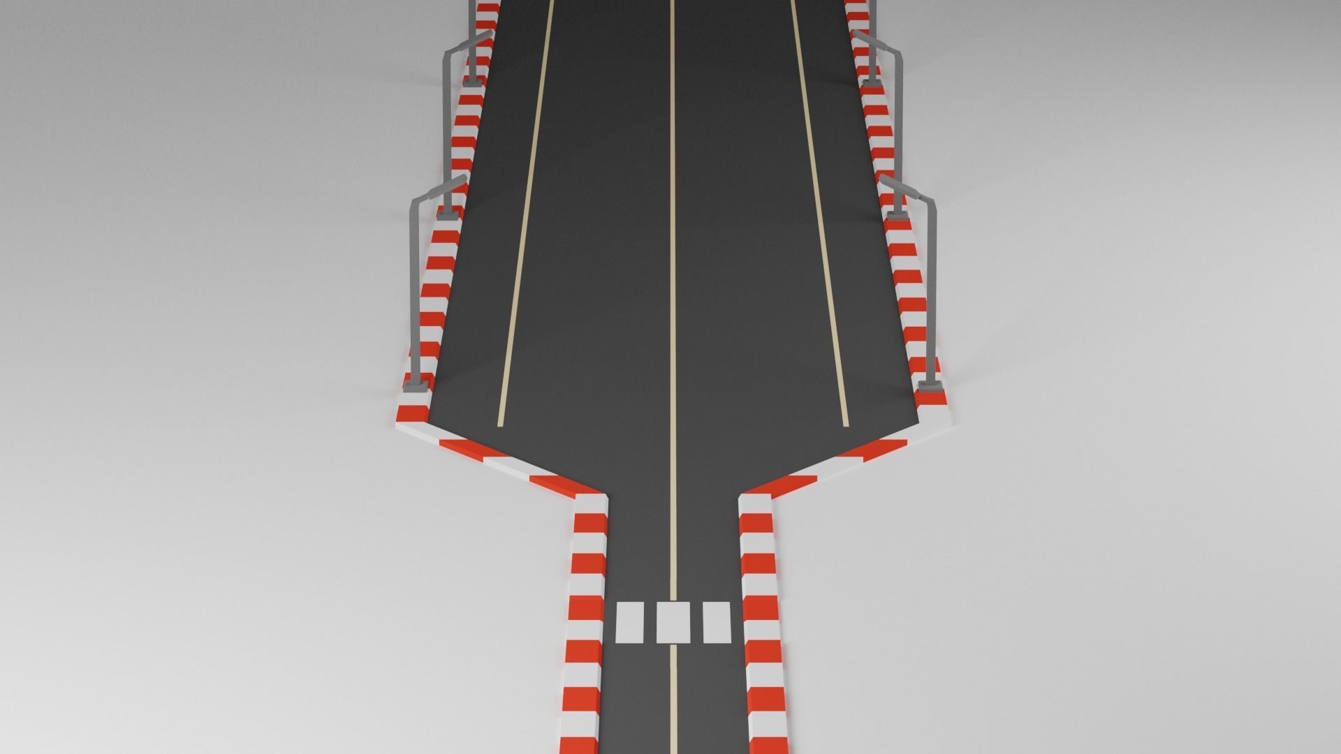 Low Poly Road Assets Low-poly 3D model_4