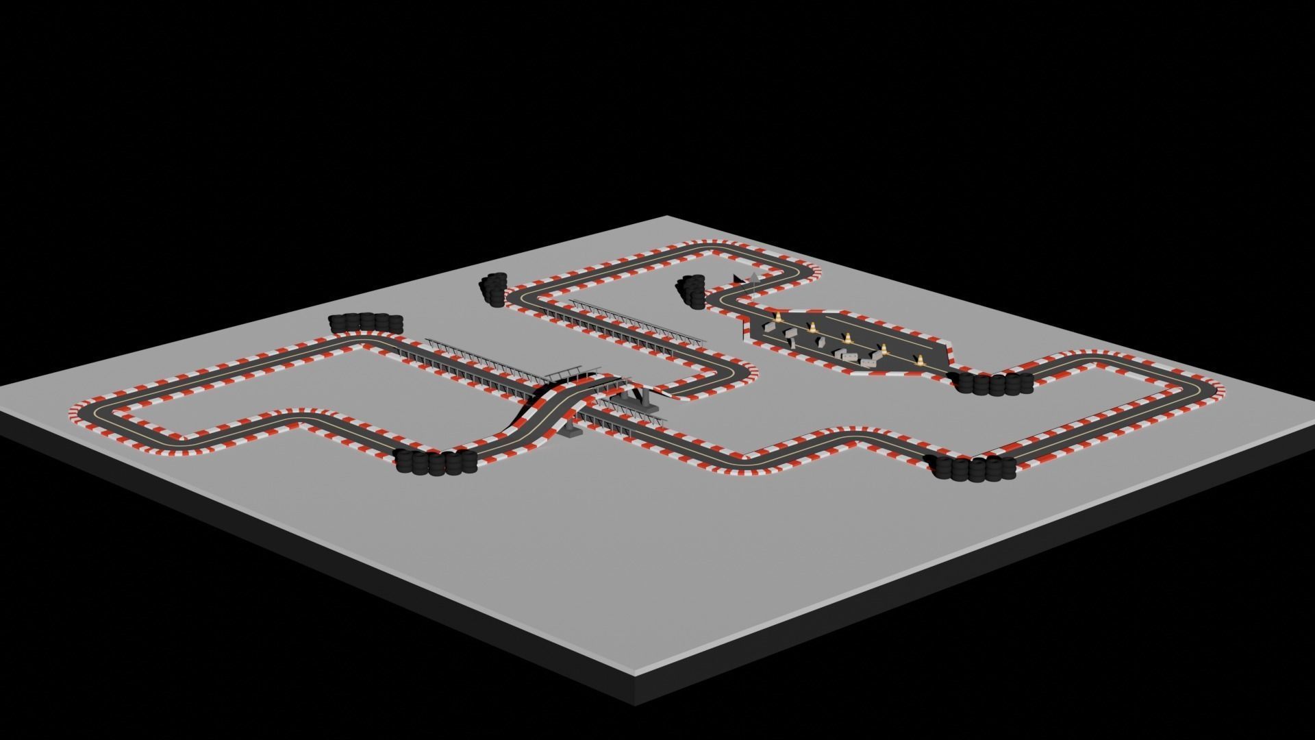 Low Poly Road Assets Low-poly 3D model_9