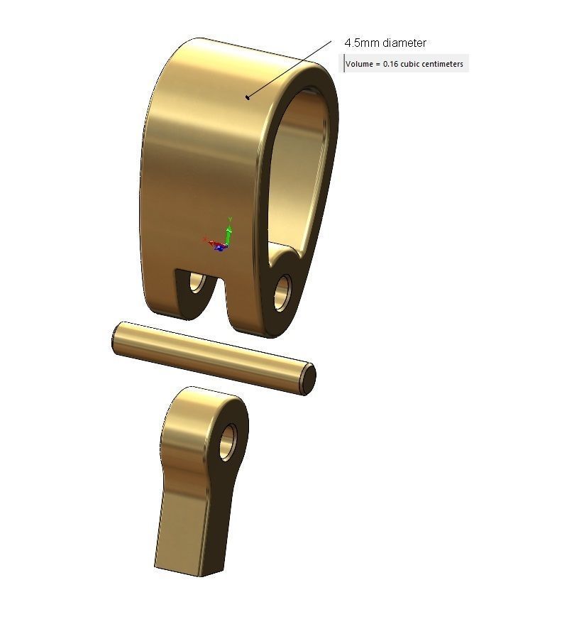 Simple bail connection for chain sizes 3 4 5mm 3D print model_13