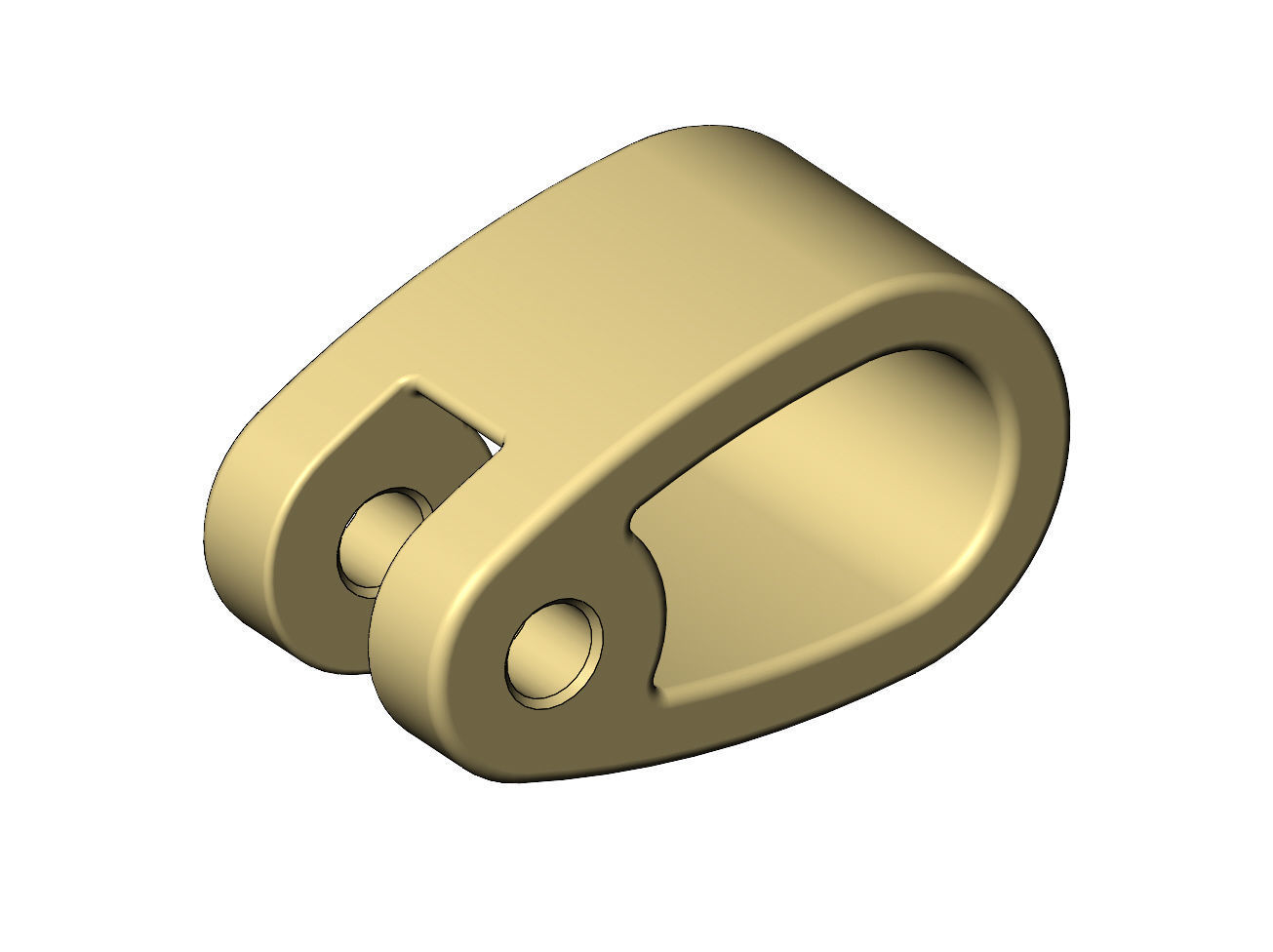 Simple bail connection for chain sizes 3 4 5mm 3D print model_10