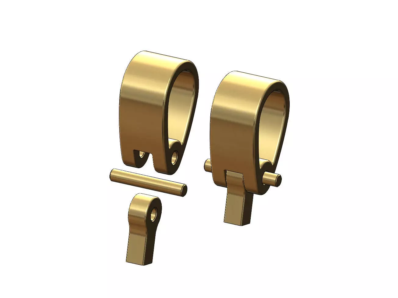 Simple bail connection for chain sizes 3 4 5mm 3D print model_0