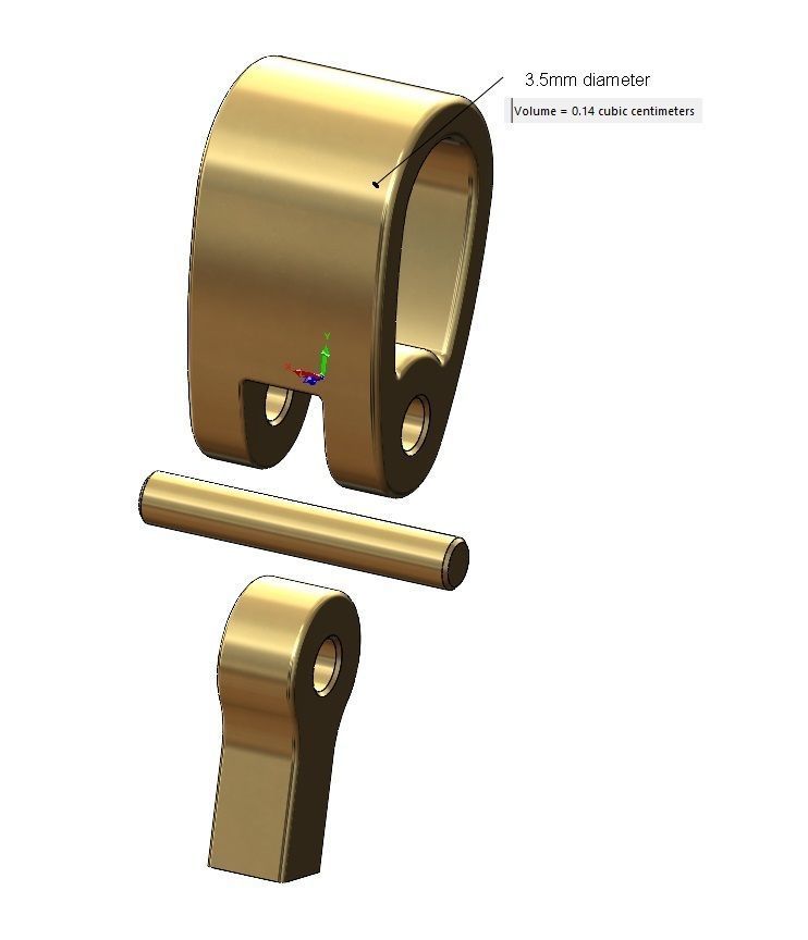 Simple bail connection for chain sizes 3 4 5mm 3D print model_14