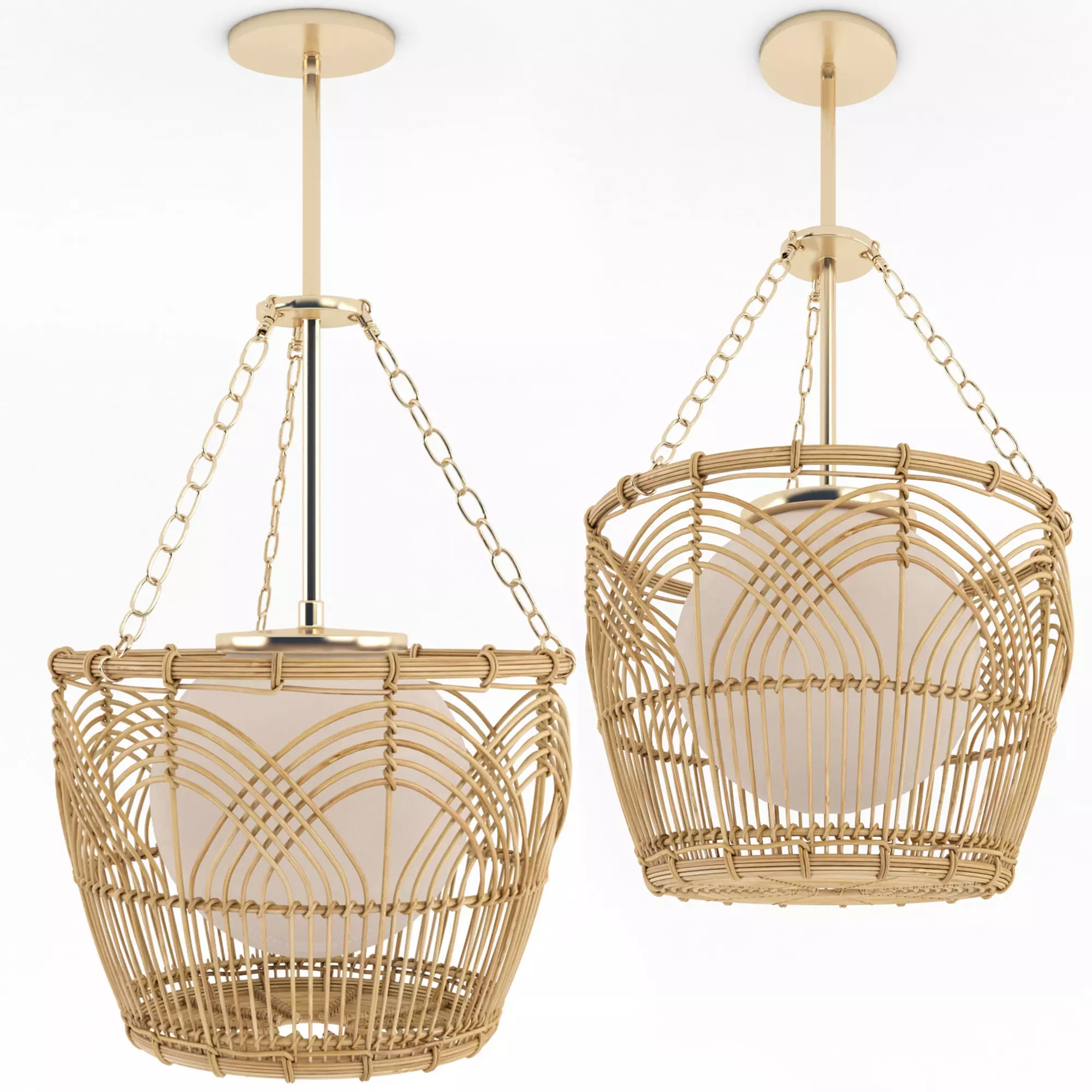 SERENE DECO BASKET LANTERN 3D model_0