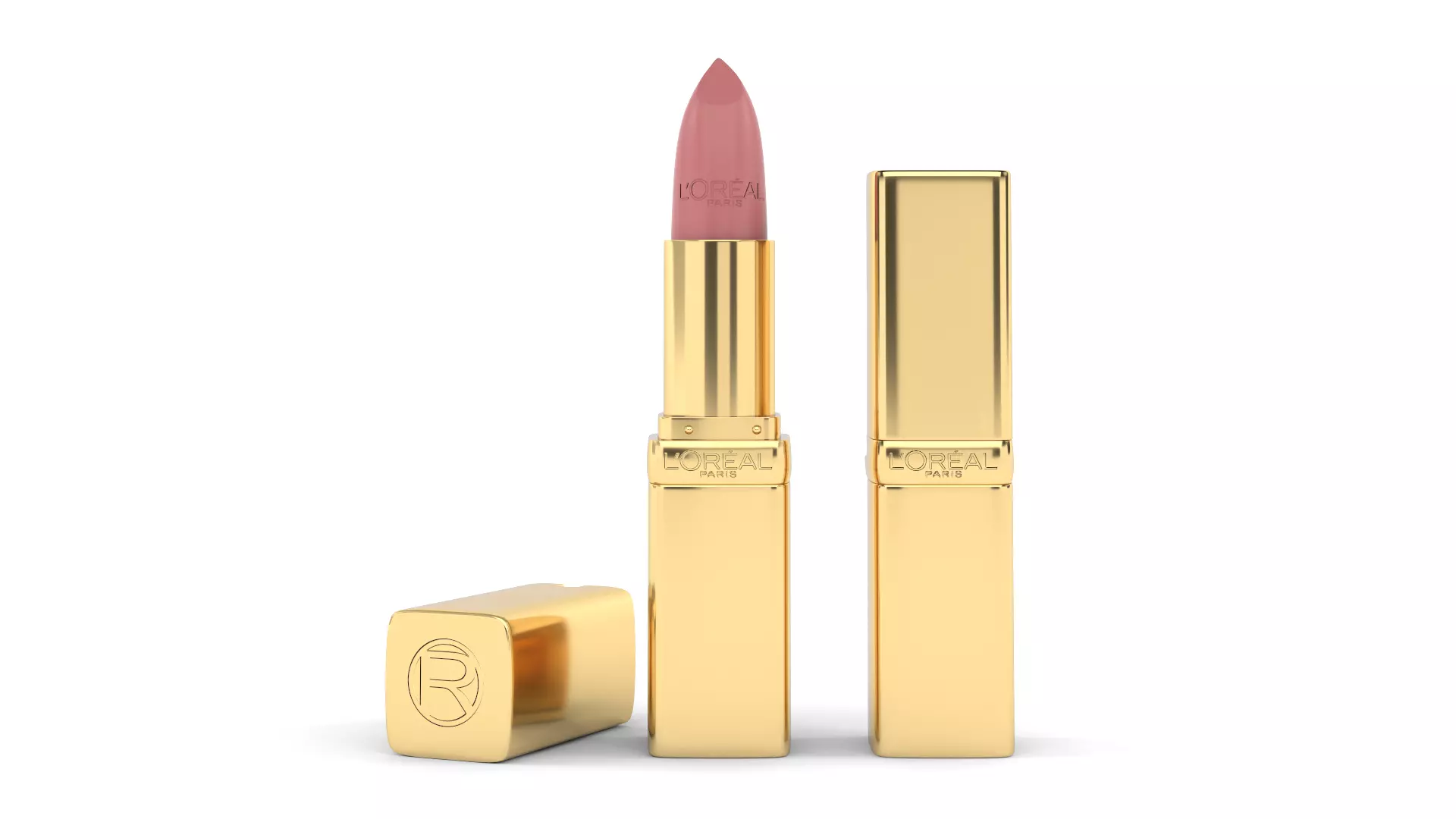 Lipstick in gold 3D model_0