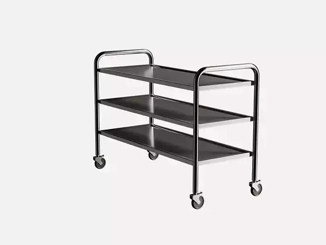  Stainless Trolley Shelf 3D model