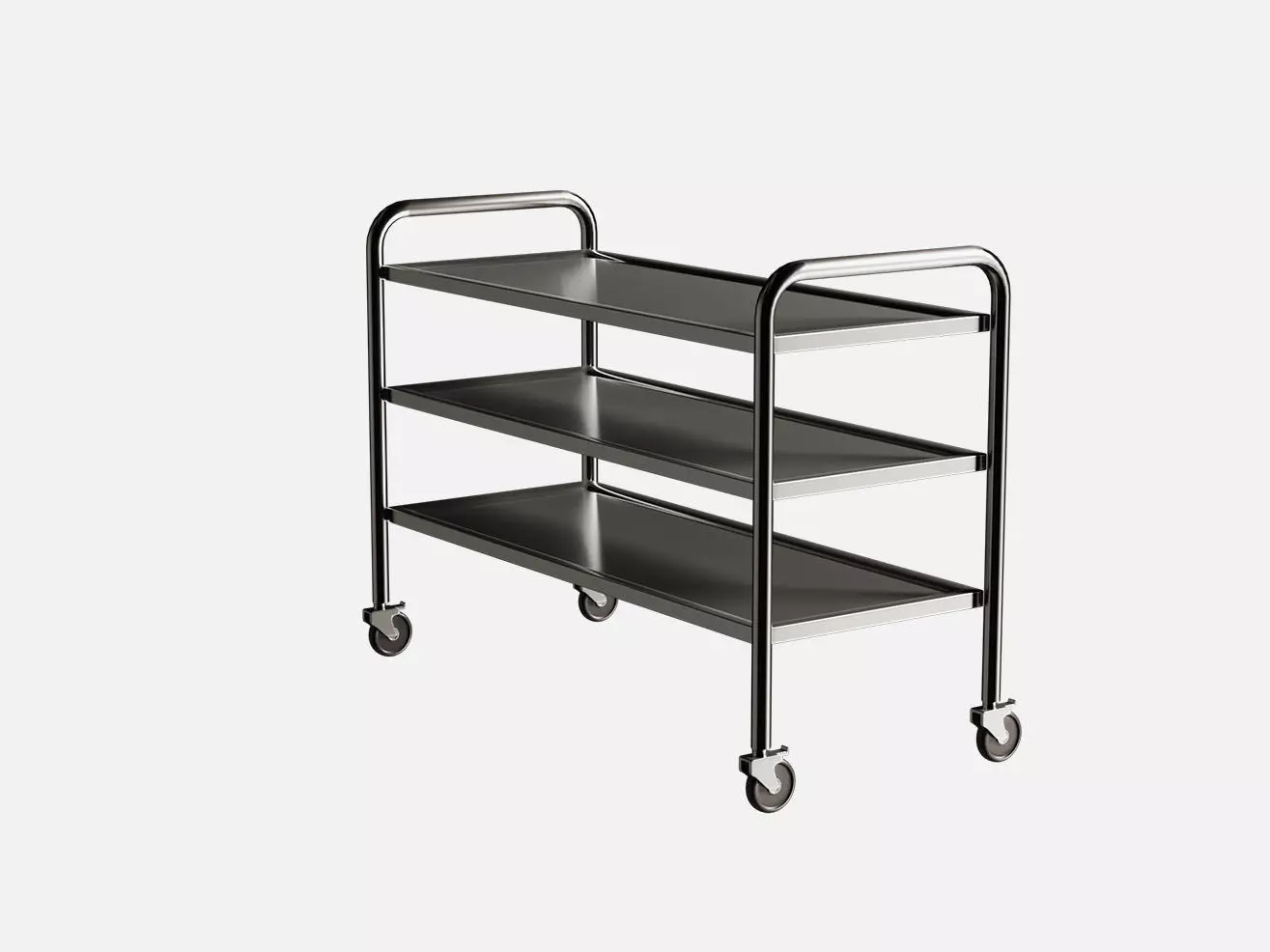 Stainless Trolley Shelf 3D model_0