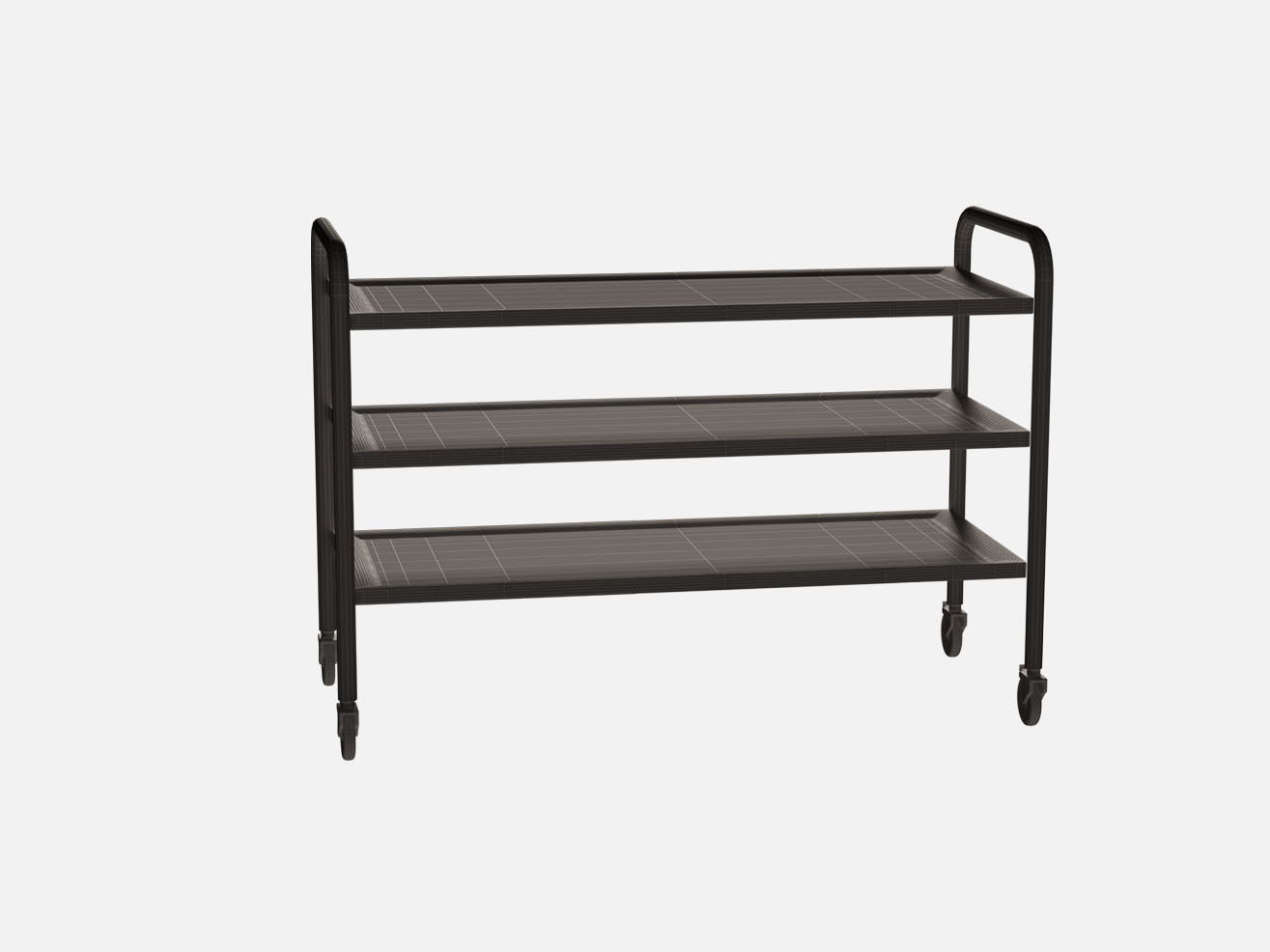  Stainless Trolley Shelf 3D model_3