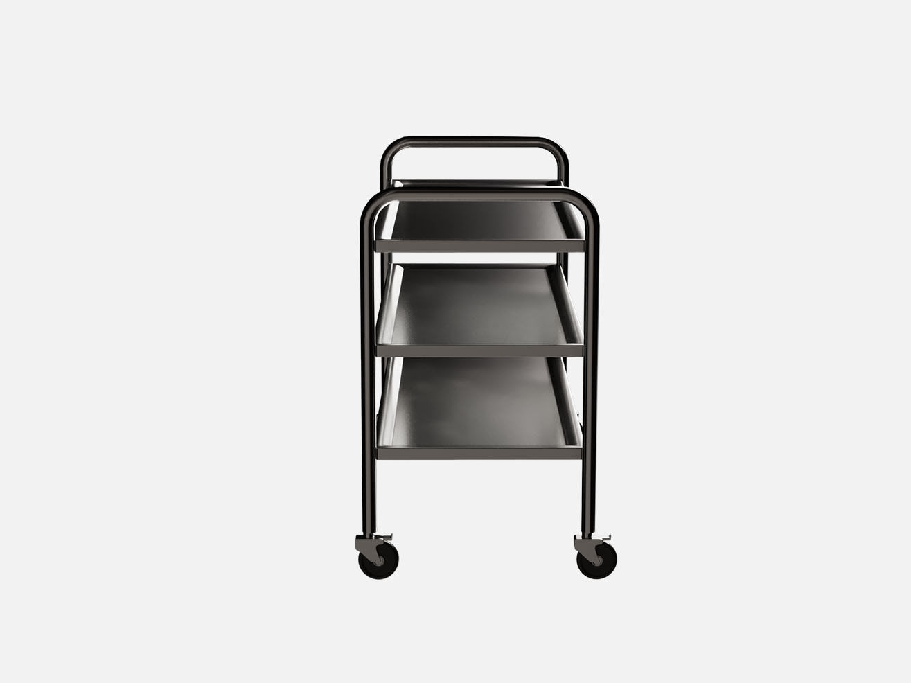  Stainless Trolley Shelf 3D model_2