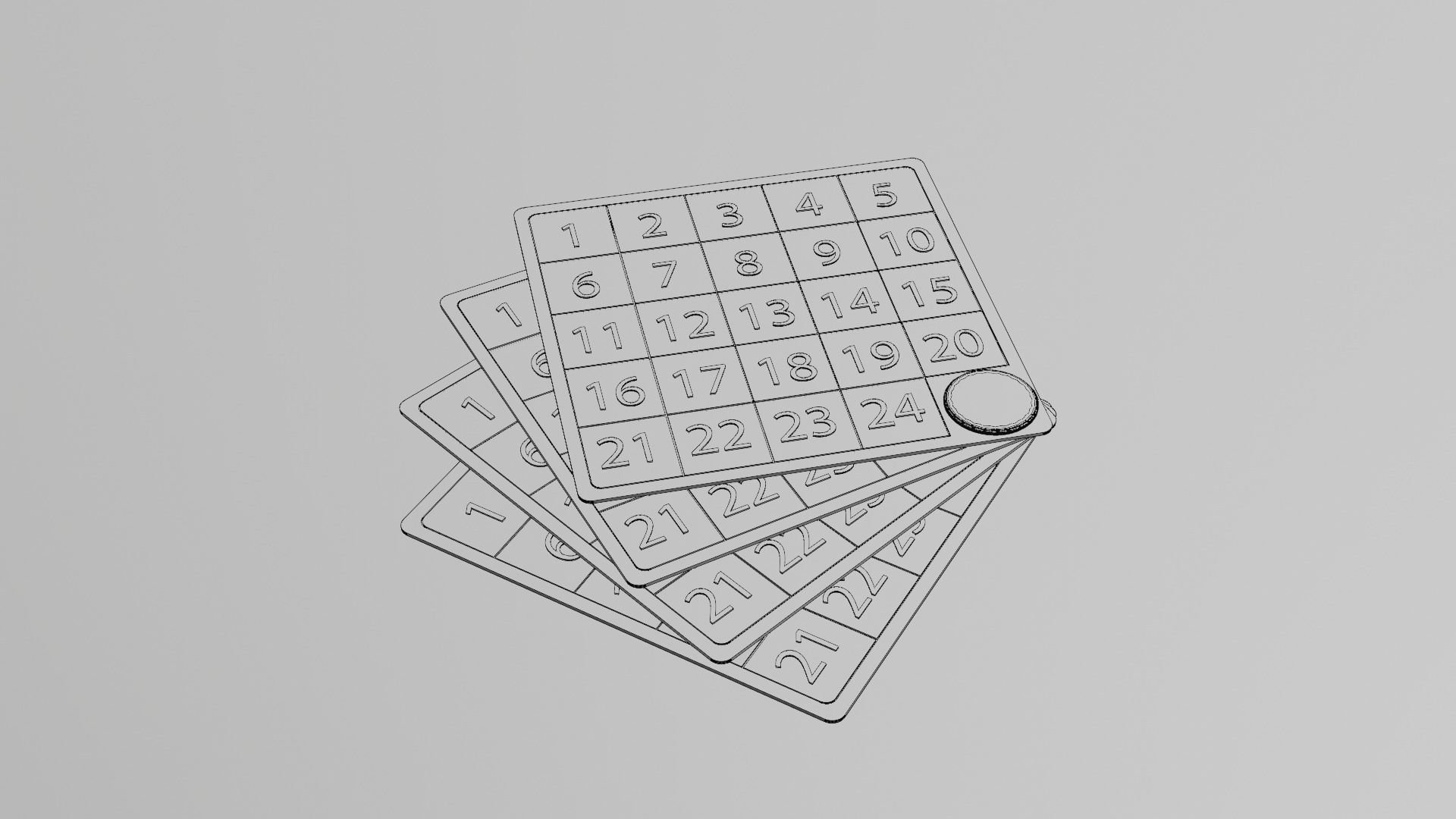 Steel Number Plate 3D model_2