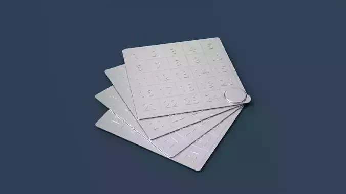 Steel Number Plate 3D model