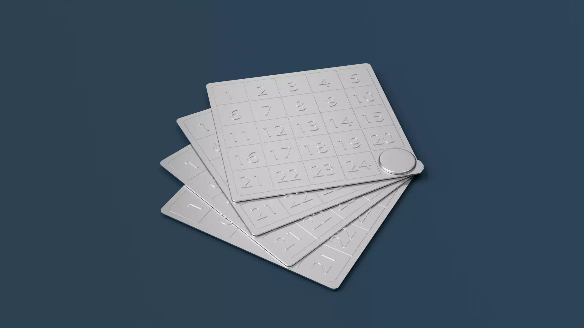 Steel Number Plate 3D model_0