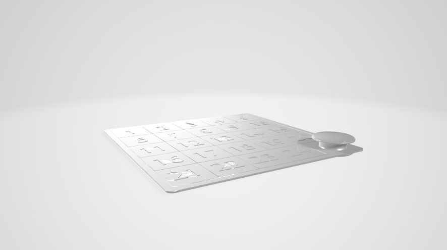 Steel Number Plate 3D model_3