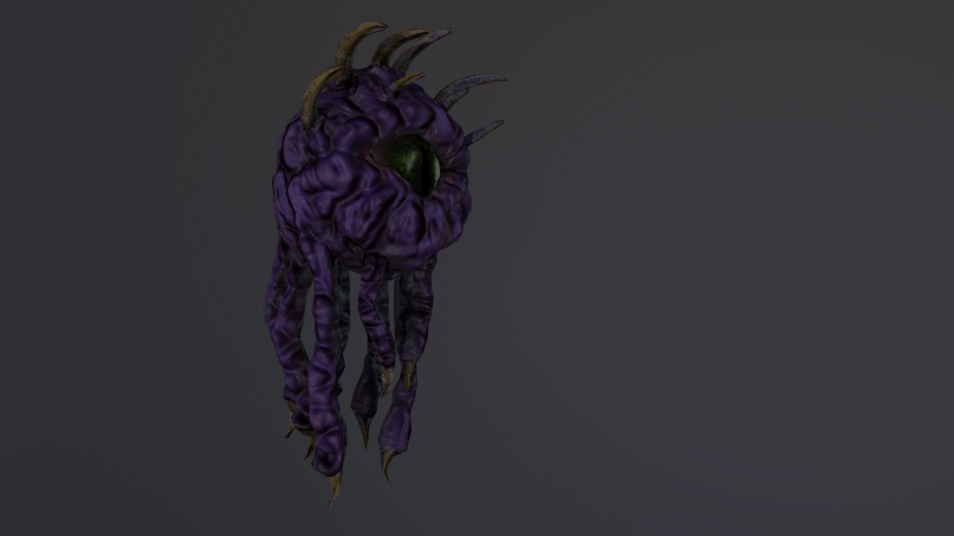 Monster Eye Low-poly 3D model_11