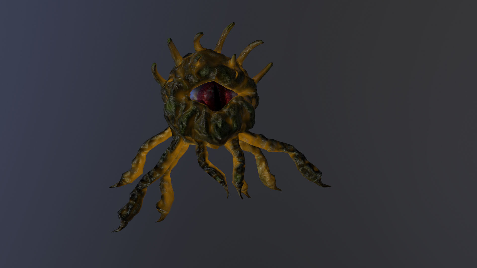 Monster Eye Low-poly 3D model_5