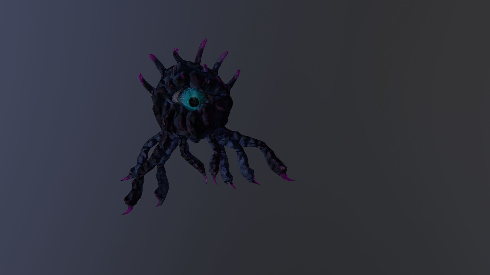 Monster Eye Low-poly 3D model_4