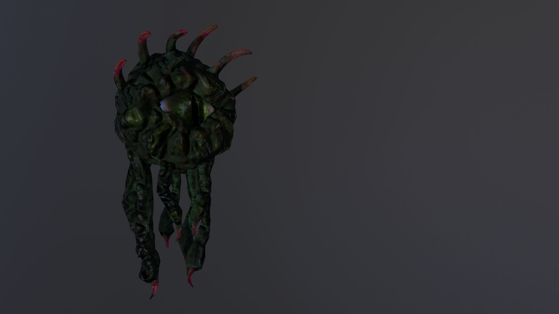 Monster Eye Low-poly 3D model_10