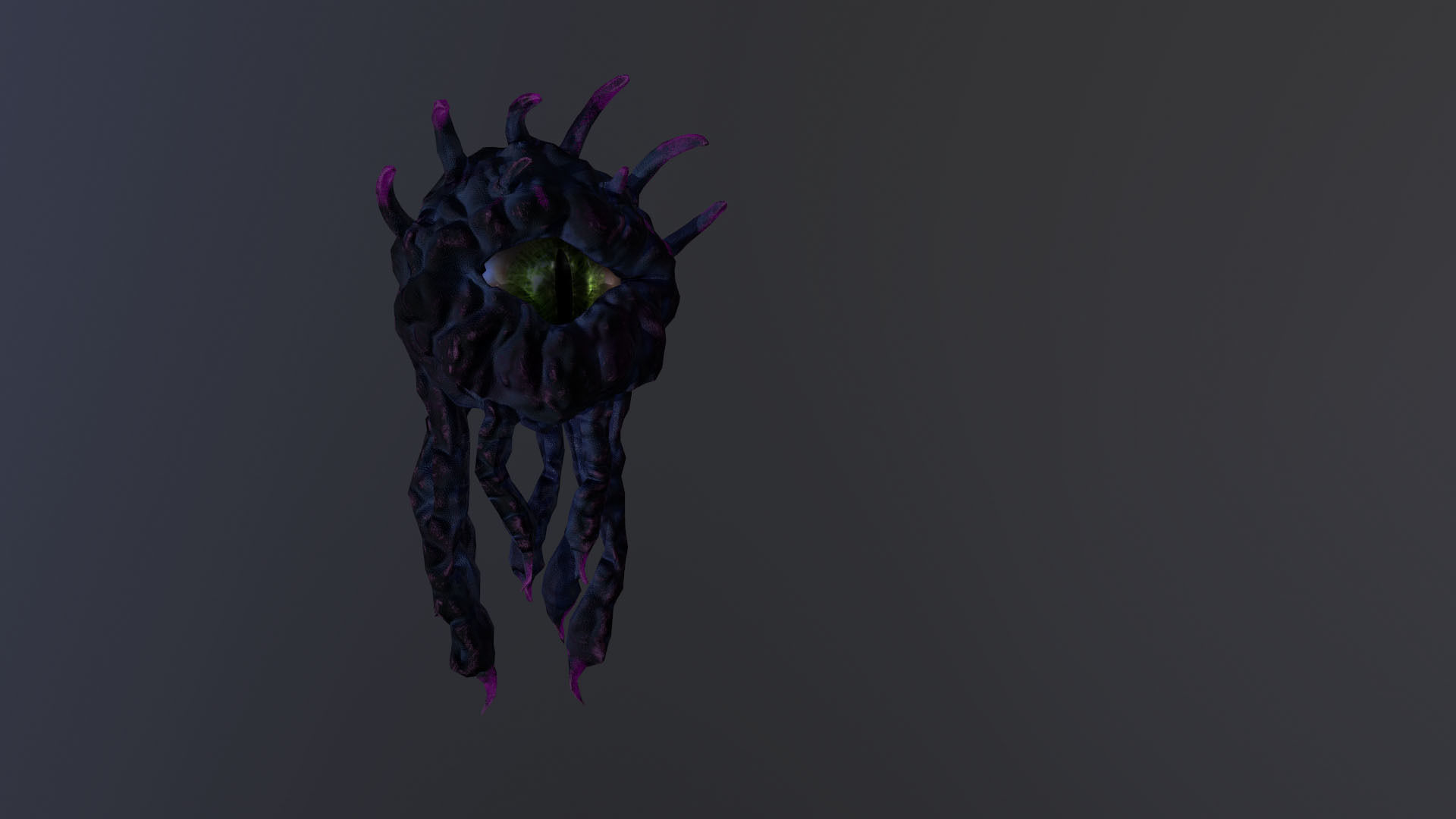 Monster Eye Low-poly 3D model_2