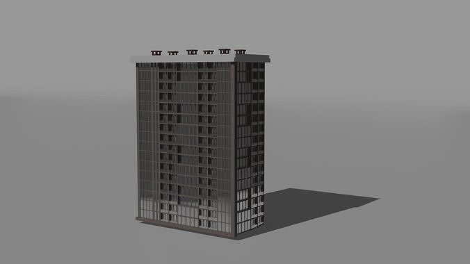 residential building Free low-poly 3D model