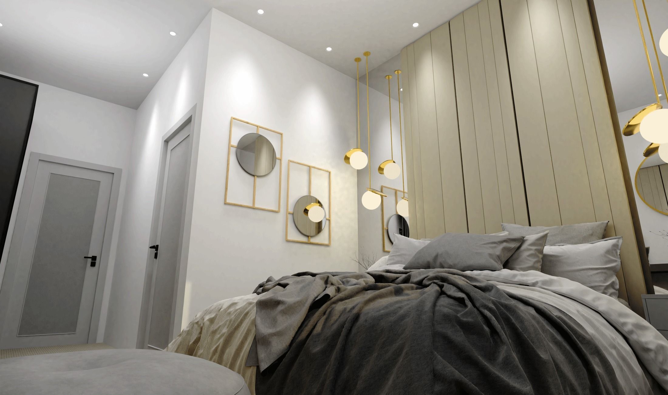 Modern Hotel Room 3D model_1