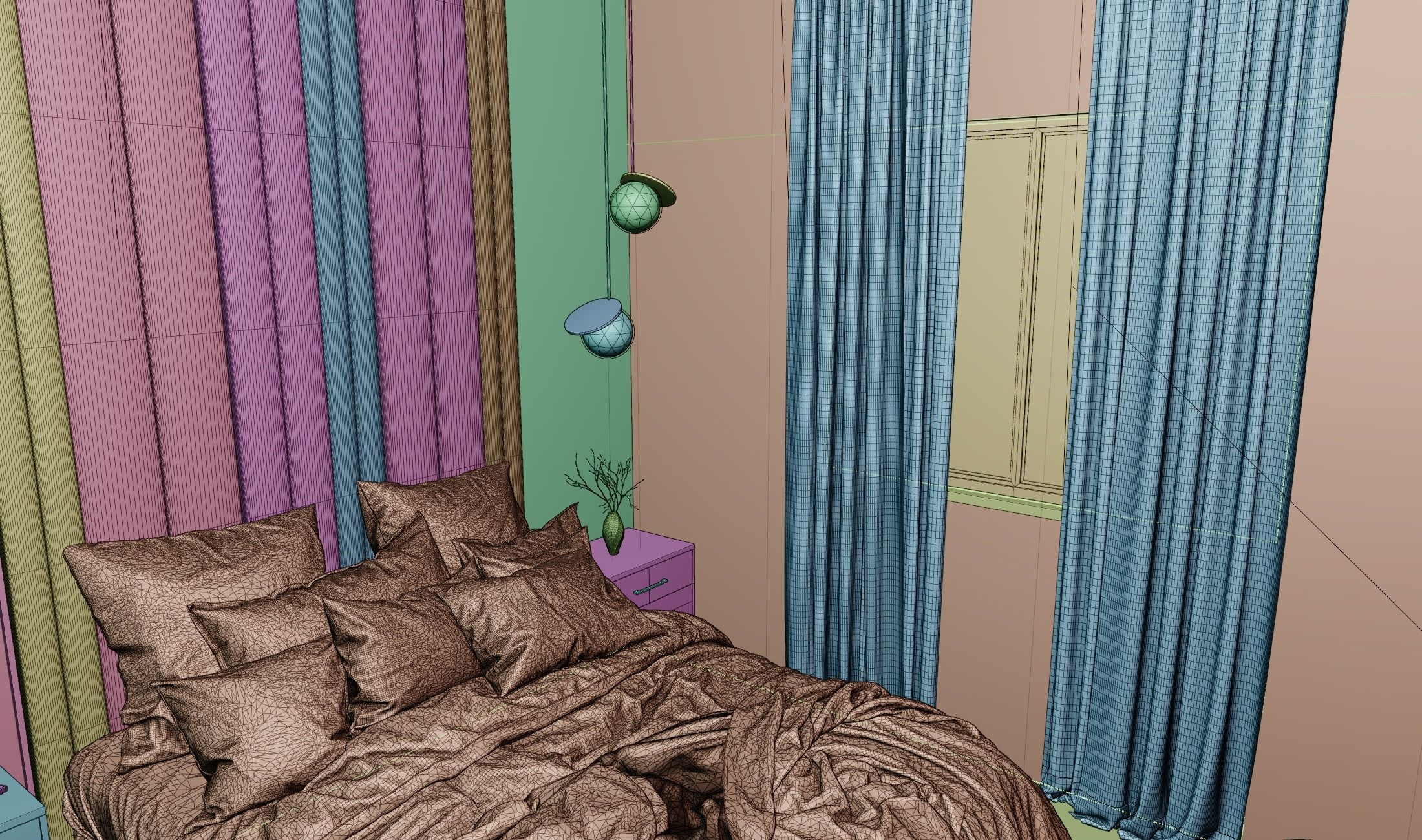 Modern Hotel Room 3D model_7