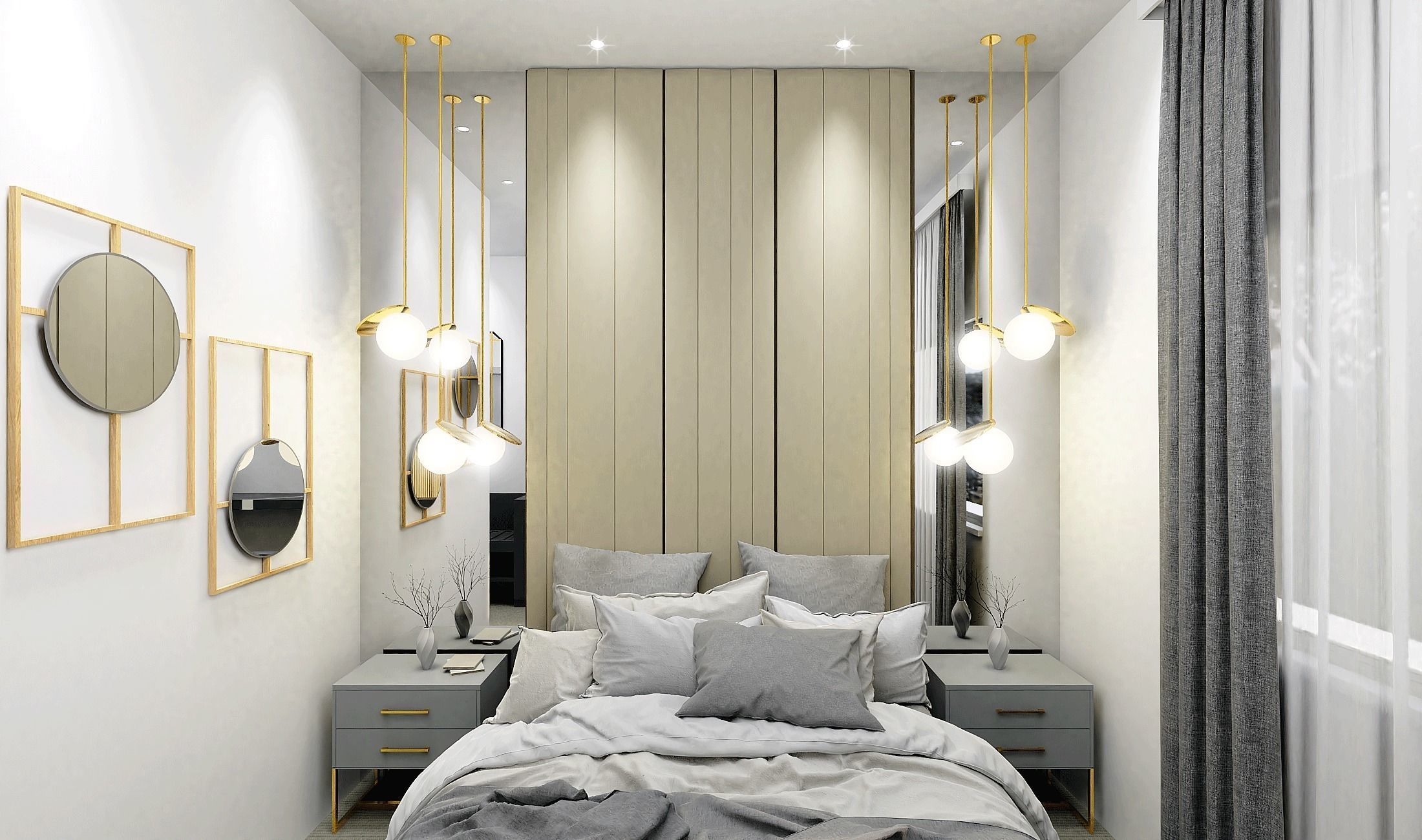 Modern Hotel Room 3D model_2