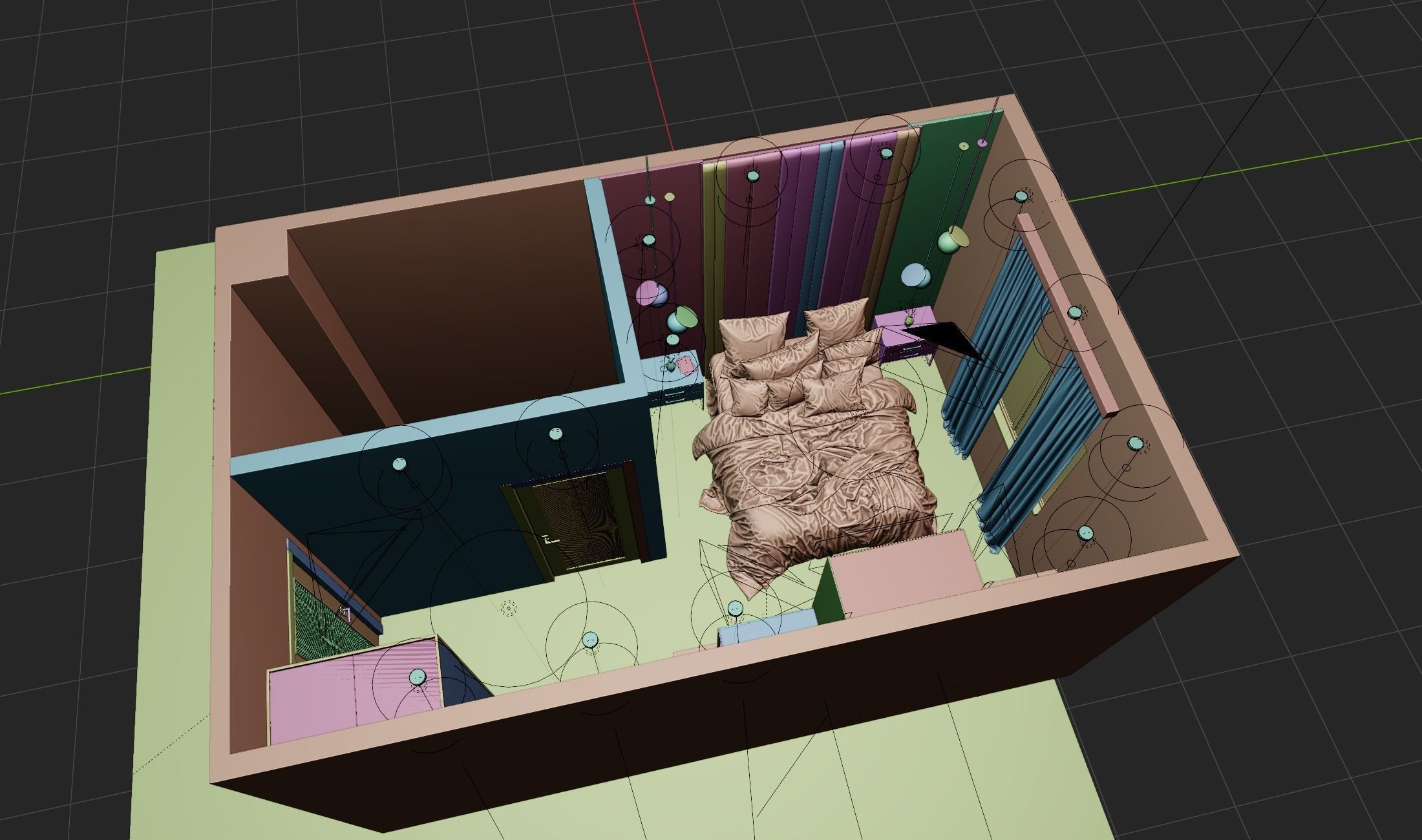 Modern Hotel Room 3D model_5