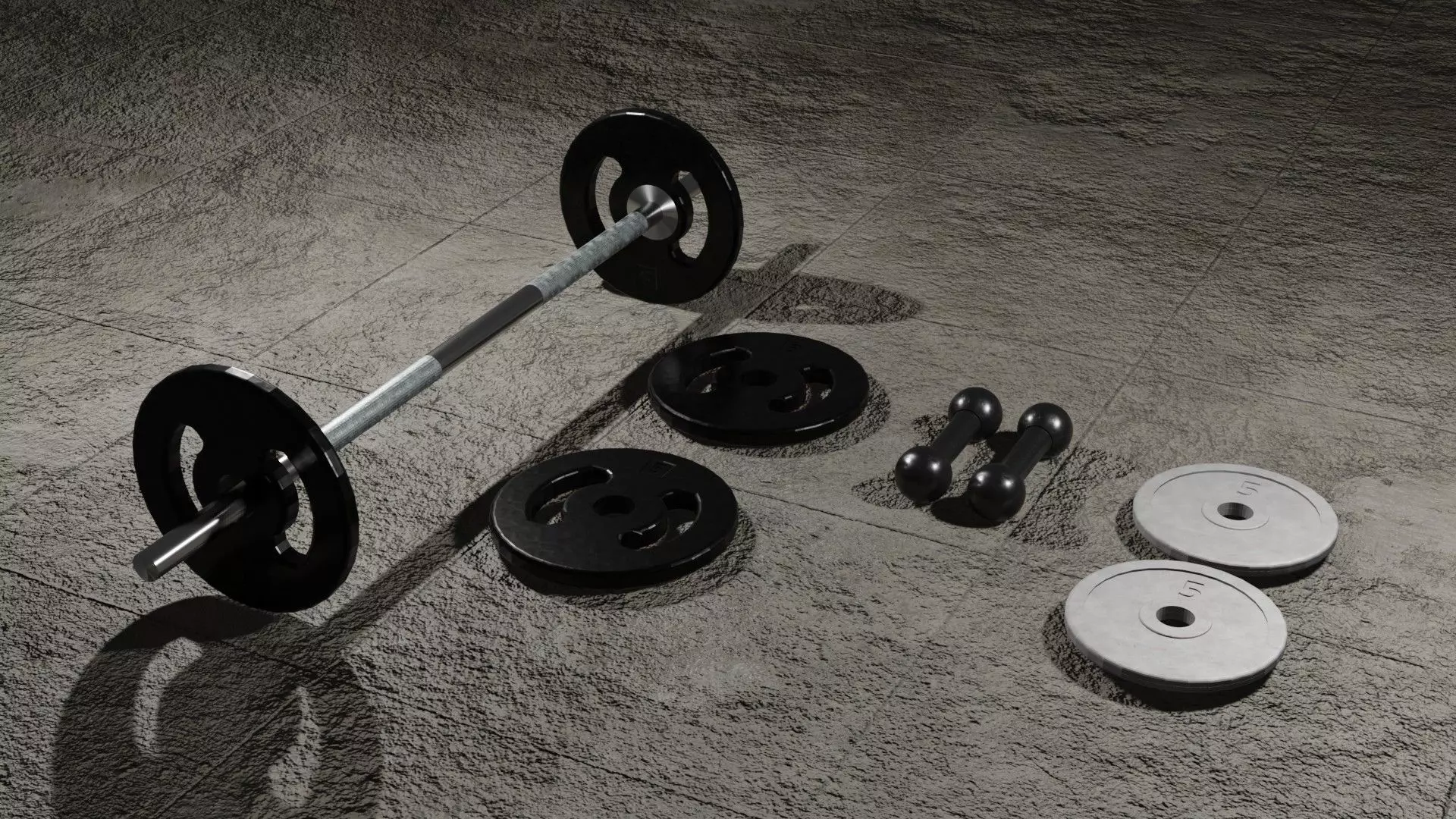 Gym Kit Low-poly 3D model