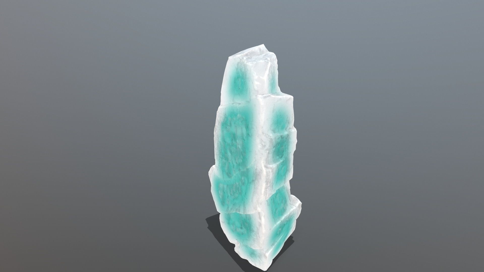 Ice Rock Set Low-poly 3D model_19