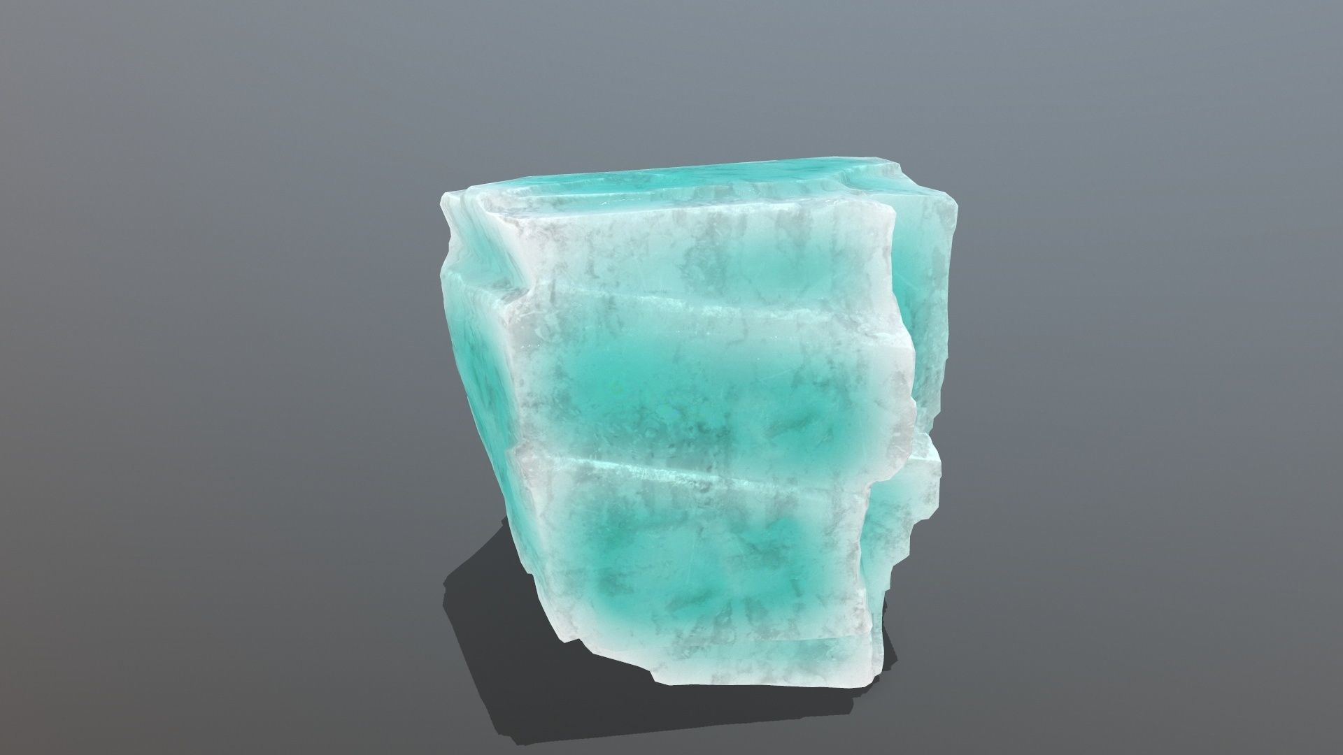 Ice Rock Set Low-poly 3D model_9