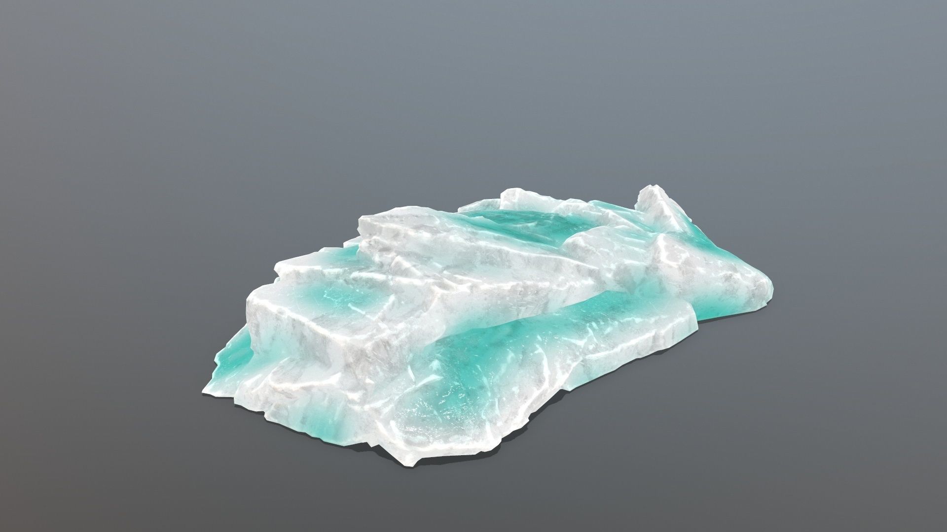 Ice Rock Set Low-poly 3D model_5