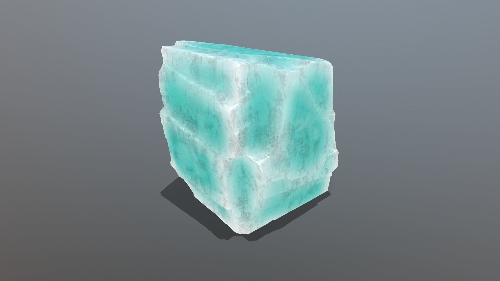 Ice Rock Set Low-poly 3D model_11