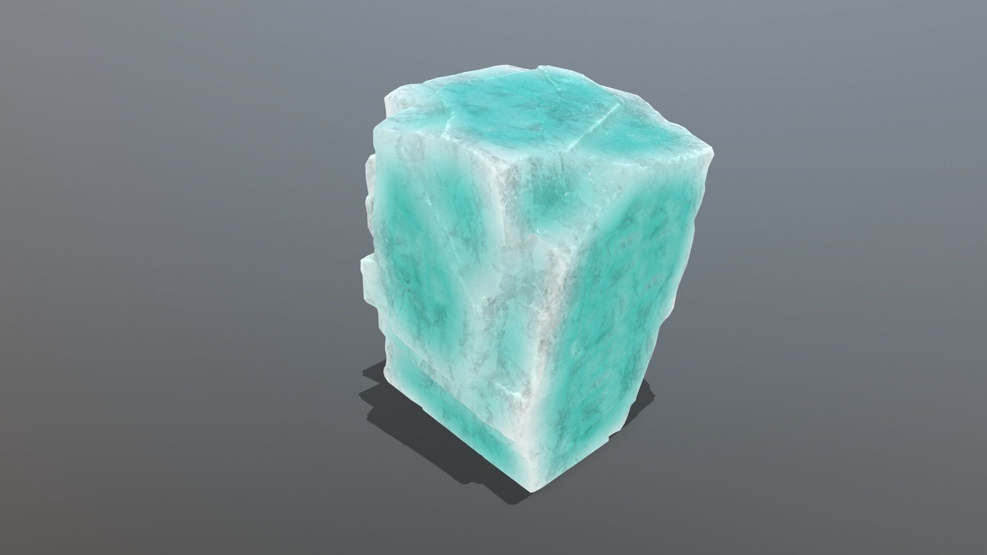 Ice Rock Set Low-poly 3D model_10