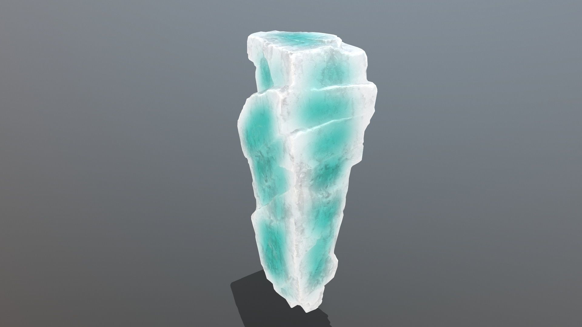 Ice Rock Set Low-poly 3D model_16
