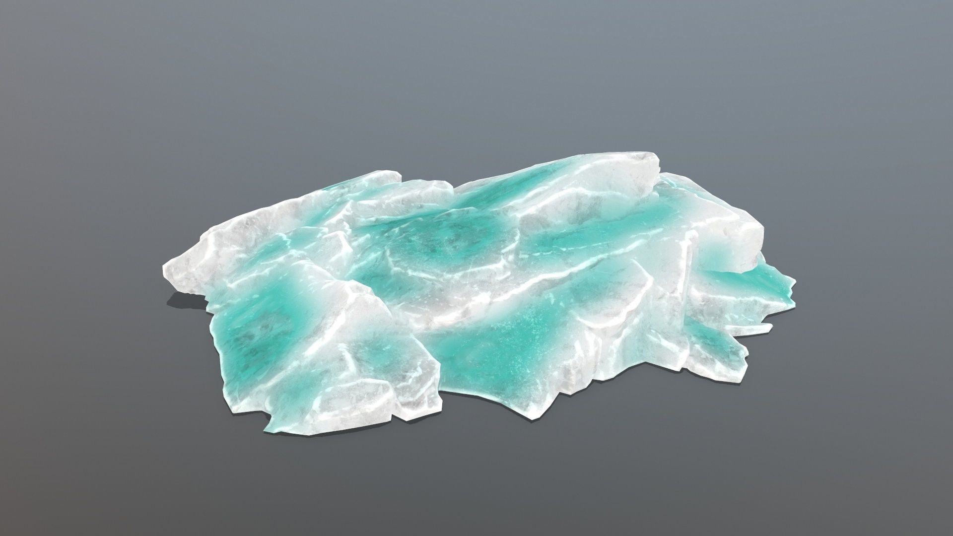 Ice Rock Set Low-poly 3D model_3