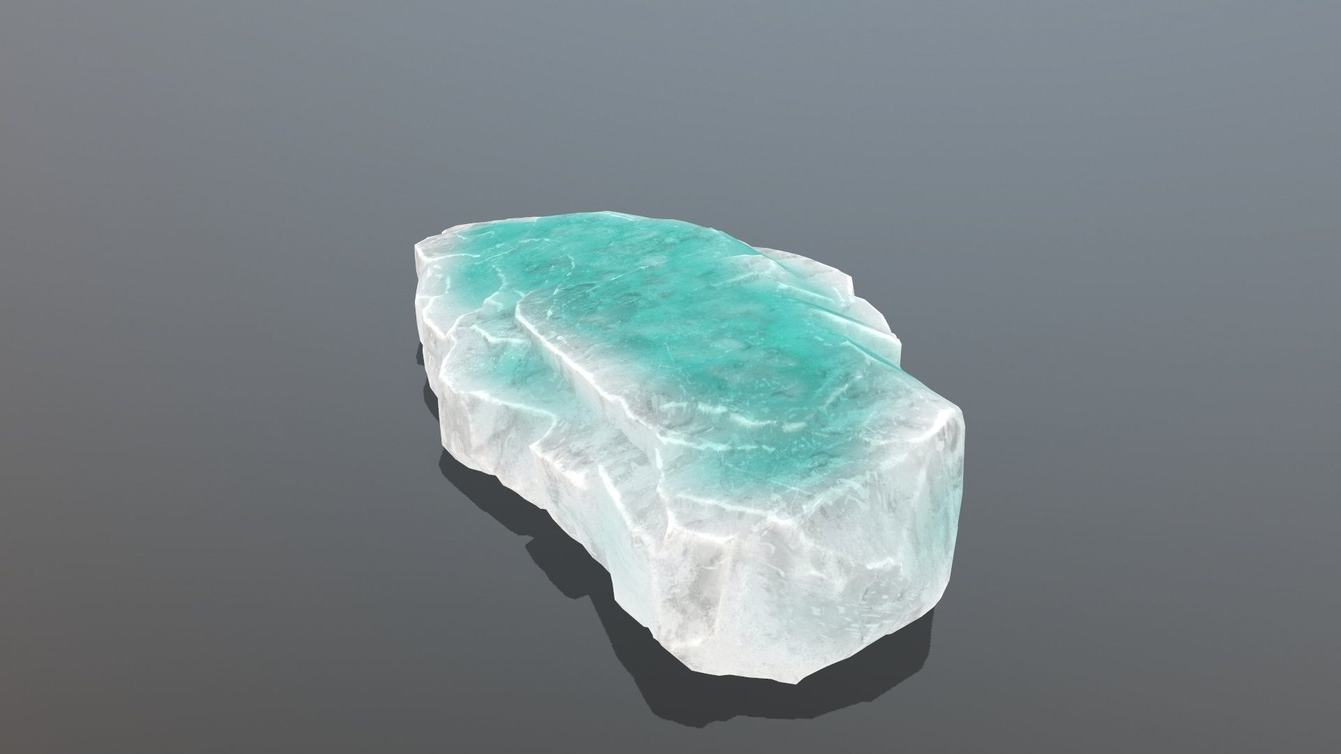 Ice Rock Set Low-poly 3D model_14