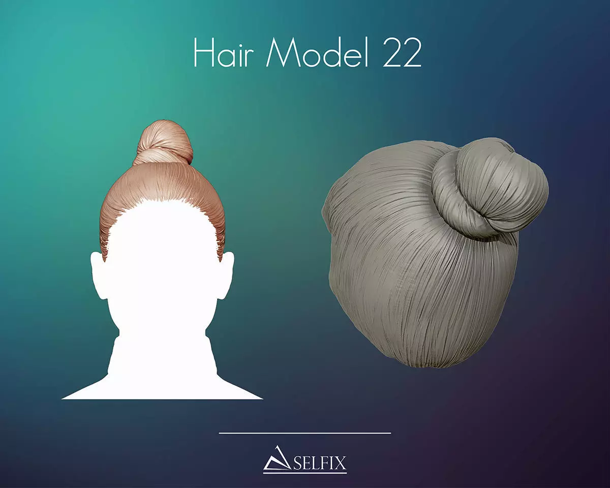 Hairstyle 22 3D print model
