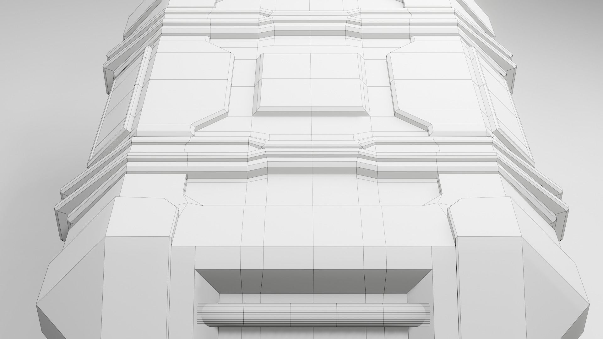 Sci-fi Crate with Surface Scratches Low-poly 3D model_13