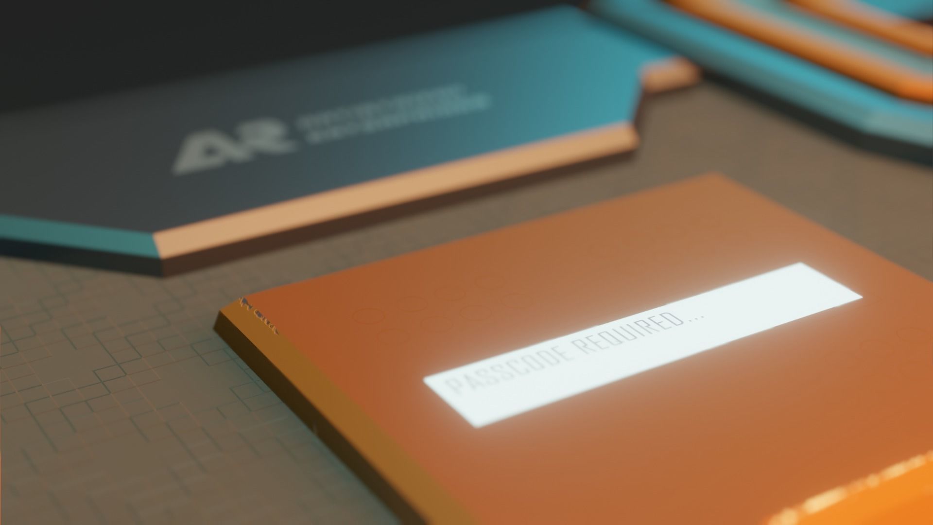 Sci-fi Crate with Surface Scratches Low-poly 3D model_7