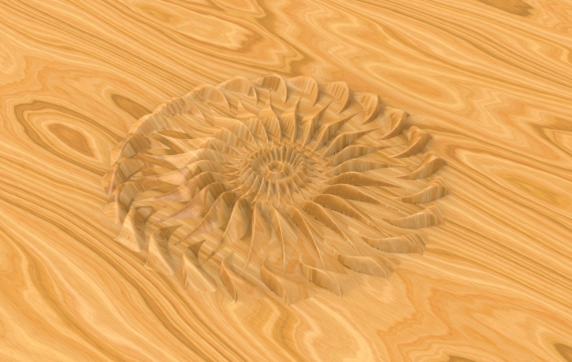Floral Wood Carving for Furniture - 16 3D model_4