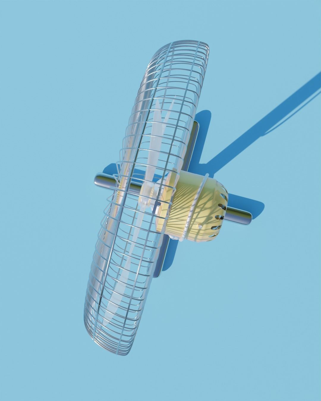 Multicolor Floor Fan 3D model_8