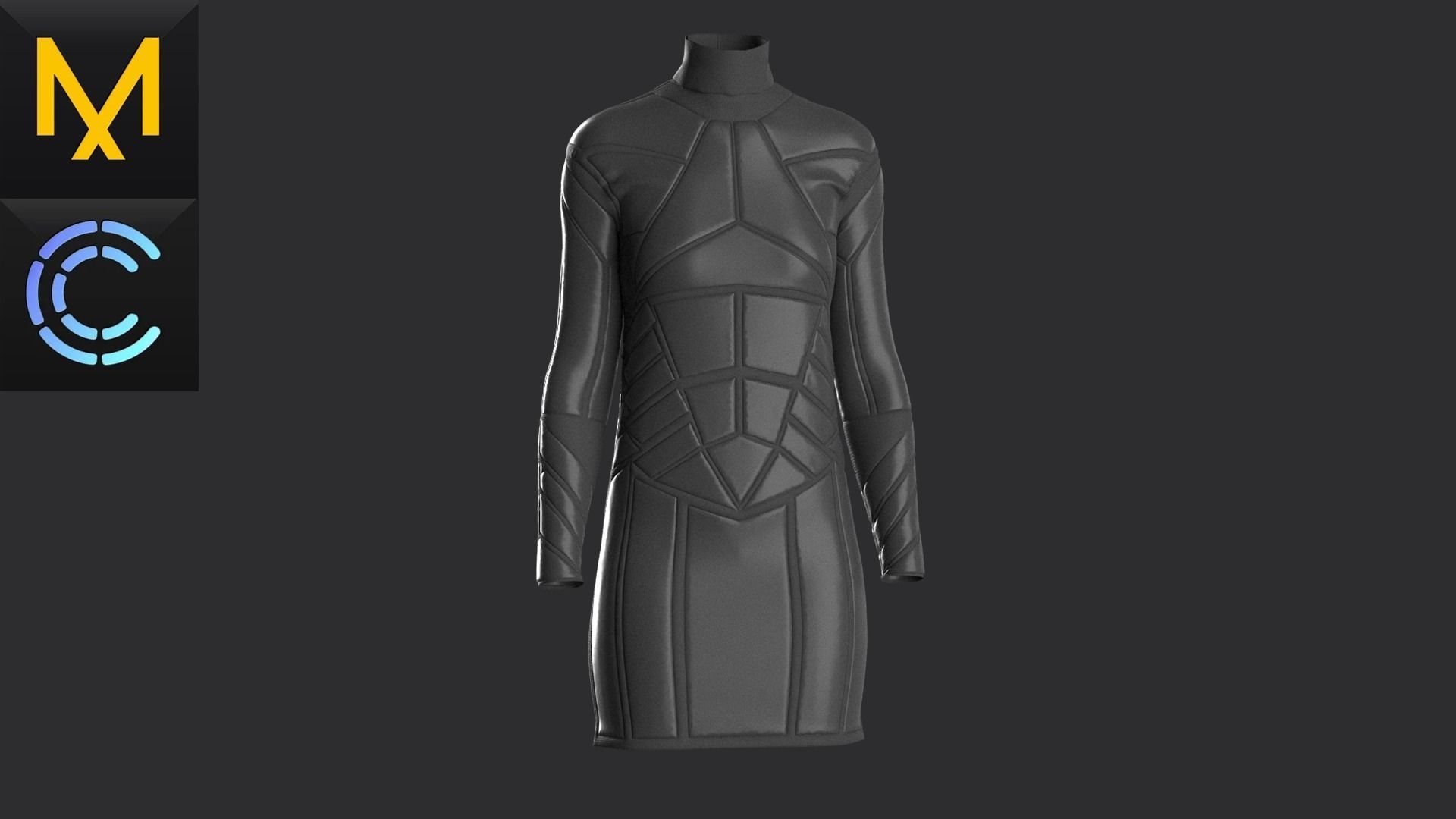 New concern Marvelous Clo3D Dress CyberPunk 3D model_2