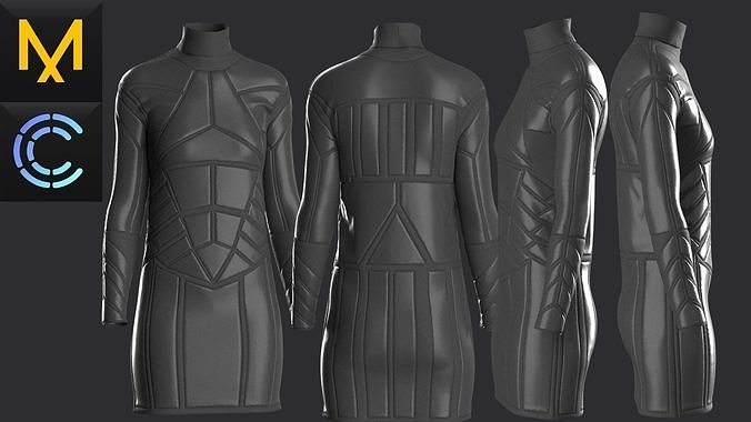 New concern Marvelous Clo3D Dress CyberPunk 3D model