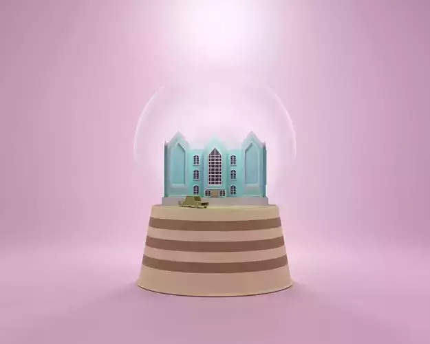 small house in a glass jar