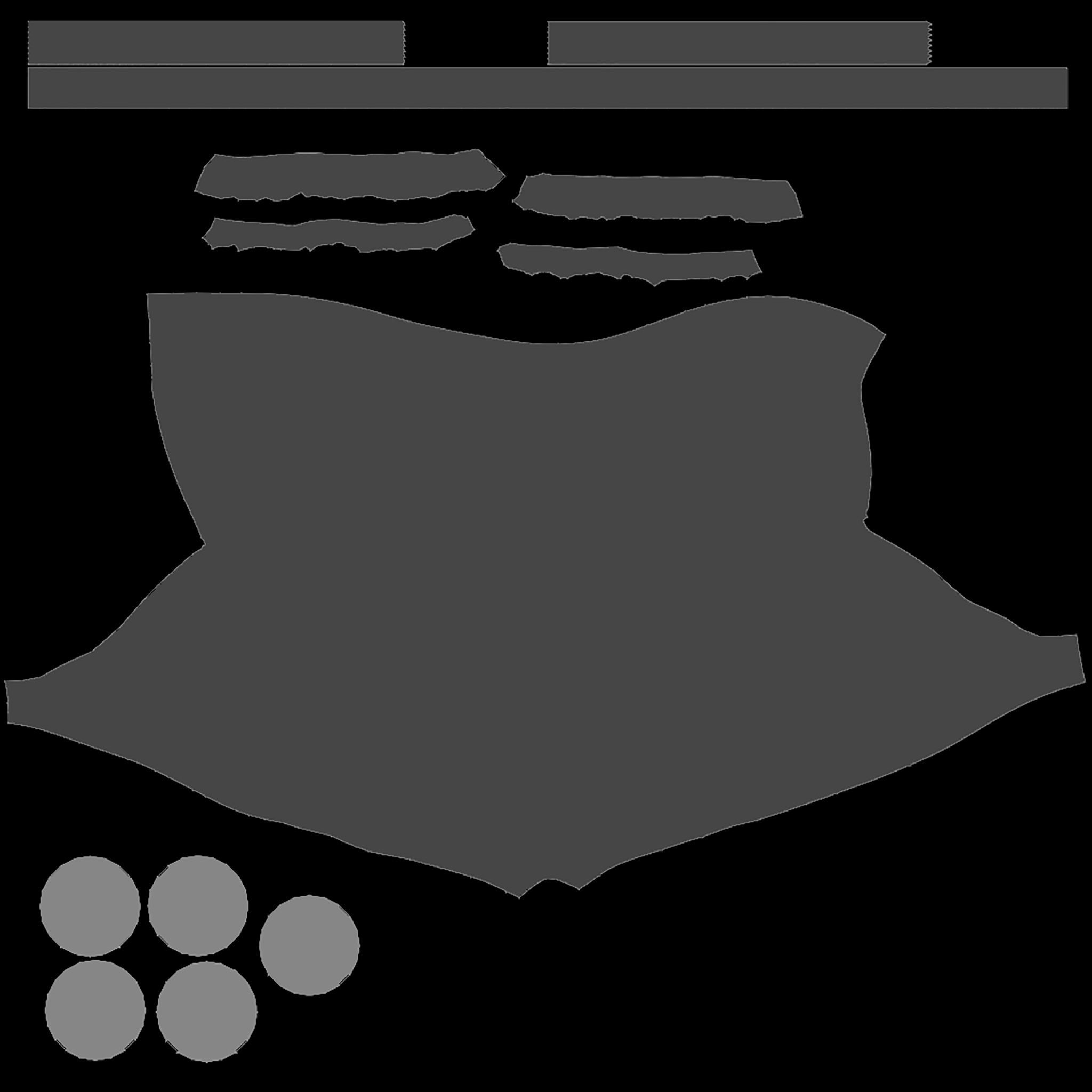 Strapless Romper Suit Low-poly 3D model_21