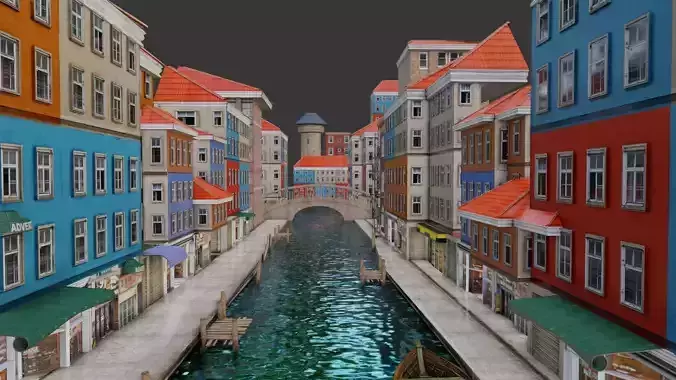 venice city street 3D model