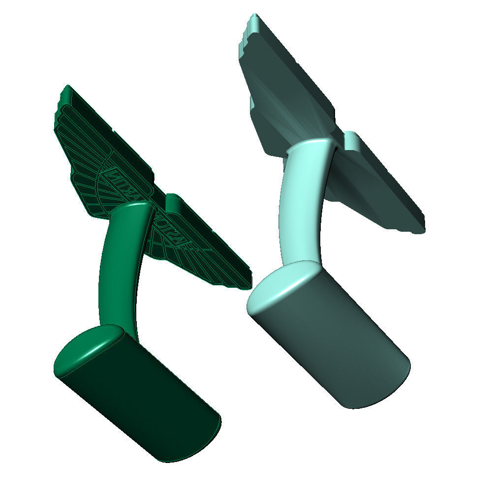 Cufflinks Aston Martin 3D print model_12