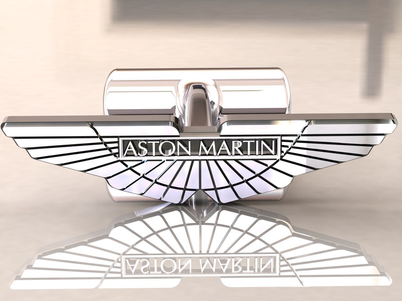 Cufflinks Aston Martin 3D print model_3
